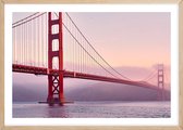 Poster Met Eiken Lijst - Golden Gate Bridge Poster