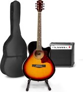 Bol.com Elektrisch akoestische gitaar - MAX ShowKit gitaarset met 40W gitaar versterker gitaar standaard gitaar stemapparaat git... aanbieding