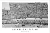 Walljar - Olympisch stadion '59 - Zwart wit poster met lijst
