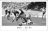Walljar - NEC - AZ 67 '80 - Zwart wit poster met lijst