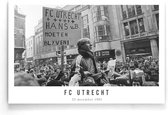 Walljar - FC Utrecht supporters '81 - Zwart wit poster