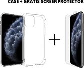 iphone 12 PRO MAX TPU Anti Shock Back Cover Case voor Apple iPhone + GRATIS SCREENPROTECTOR