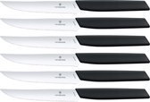 Couteaux à steak Victorinox Swiss Modern - 6 pièces - Acier inoxydable / Zwart - Kartel