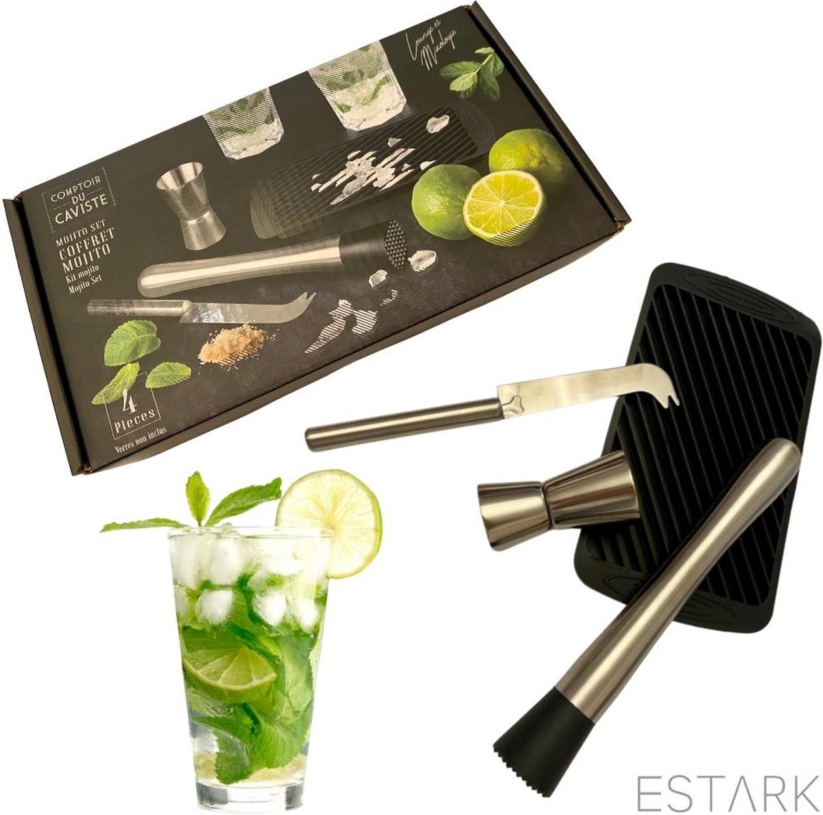 ESTARK® Mojito Set - Cocktail Set - LUXURY Mojito Set - Faites votre propre  Mojito 