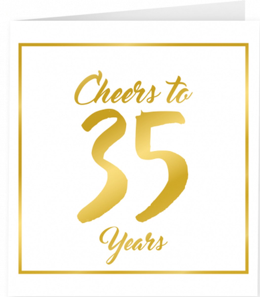 Gold White Cards 35 jaar