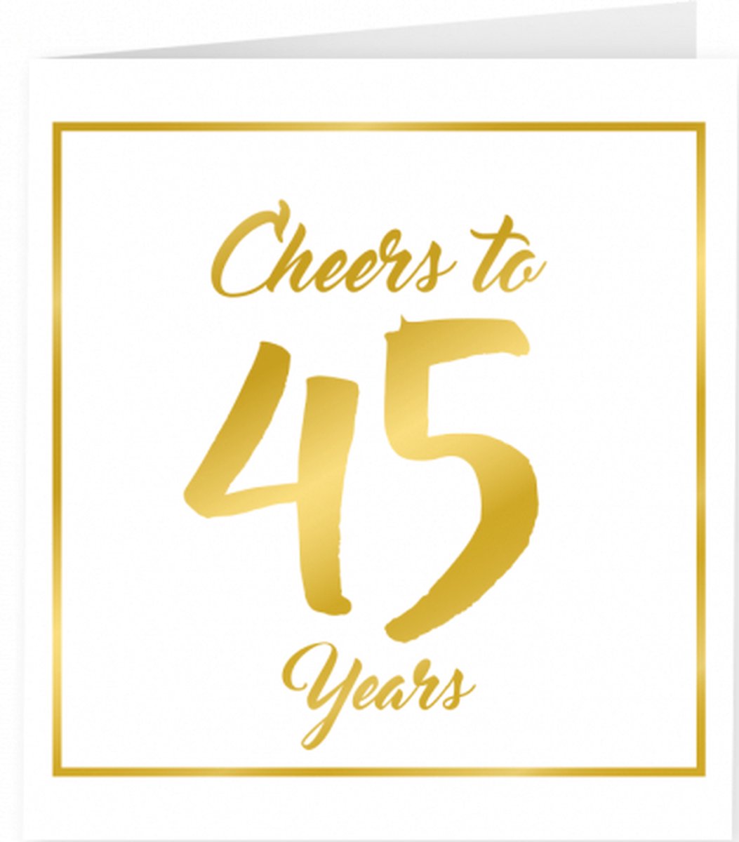 Gold White Cards 45 jaar