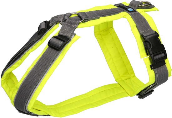 AnnyX Hondentuig - PROTECT - Speurtuig - Grijs/Neongeel - maat L - Borstomvang 70-86cm - Gewicht hond 26-38 kg - My K9