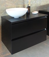 Badmeubel Bestur 120 cm Mat Zwart met Bovenblad 120 cm Bestur Mat Zwart