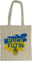 Puck Futin | Vlag Oekraine | Poetin | Natural | Schoudertas