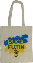 Puck Futin | Vlag Oekraine | Poetin | Natural | Schoudertas