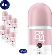 8X4 N0.3 Velvet Blossom - Deo Roller - Voordeelverpakking 6 x 50 ml
