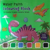 Water paint colouring block - Kleurblok met waterverf - kleurboek diverse assorti