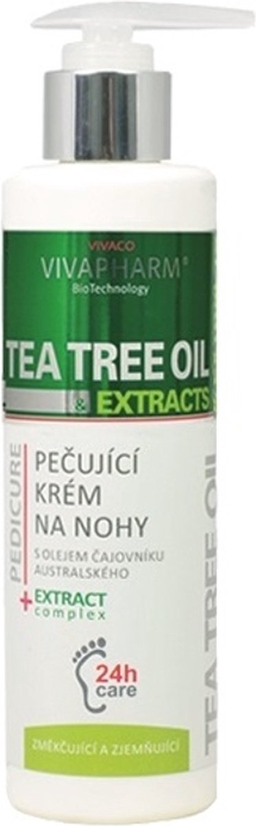 Herb Extract® Voetcrème met Tea Tree Olie -200 ml - verzacht eelt, heeft antibacterieel effect, beschermd tegen schimmel en kloven