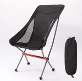 Kampeerstoel - Inklapbare Campingstoel - Vouwstoel - Opvouwbare Stoel - Picknick - Lichtgewicht - Zwart