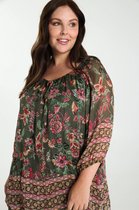 Paprika Dames Luchtig hemd met een print - Outdoorblouse - Maat 44
