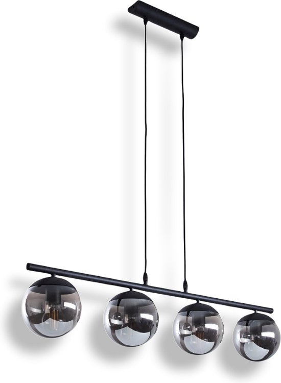 3er Pendelleuchte Dome, Vintage Metall Hängelampe im Industri Stil, Ceiling Lampe mit Lampenschirm für Wohnzimmer Esszimmer Restaurant Bar Coffee (Schwarz und Weiß