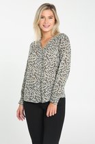 Cassis Dames Cassis - Hemd in viscose met hartjes erop - Blouse - Maat 48