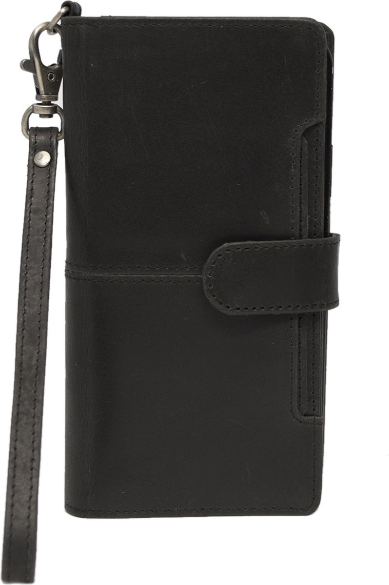Hoesje iPhone 12 Pro Zwart Leer – iPhone 12 Pro Hoesje – Leren Hoesje iPhone 12 Pro – Bookcase Hoesje iPhone 12 Pro - Arrigo