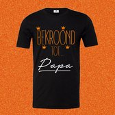 Shirt koningsdag-bekroond tot papa met kroontjes-Maat M