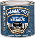 Hammerite metaallak, hamerslag zwart H160, 250ml. Blik met turquoise, gebarsten patroon.