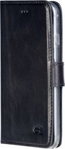 Apple iPhone 8 Hoesje - Senza - Pure Serie - Echt Leer Bookcase - Deep Black - Hoesje Geschikt Voor Apple iPhone 8