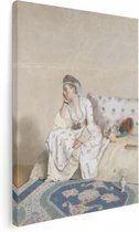 Artaza Toile Peinture Marie Fargues, Femme de l'Artiste - Jean-Etienne Liotard - 60x80 - Art - Impression sur toile