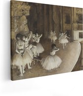 Artaza Toile Peinture Répétition d'un Ballet sur la Scène - Edgar Degas - 50x40 - Art - Impression sur Toile