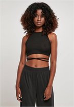 Urban Classics Crop top -XXL- Rib Trapeze Zwart