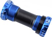 MUQZI CNC trapas - Bottom bracket - BSA - Geschikt voor Shimano 24MM hollowtech crankstellen - BLAUW