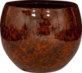 Pot Kae Cayenne 17x13 cm ronde bruine bloempot voor binnen