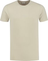 Purewhite -  Heren Regular Fit   T-shirt  - Bruin - Maat L