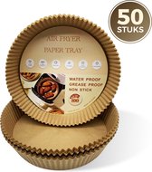Airfryer Accesoires Bakpapier - Wegwerp Bakjes - Waterdicht - Voedselveilig - 50 stuks 16 x 4.5 CM