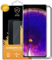 2-Pack Oppo Find X5 Screenprotectors - MobyDefend Gehard Glas Screensavers - Zwarte Randen - Screen Protectors - Glasplaatjes Geschikt Voor: Oppo Find X5