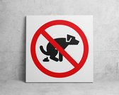 (2 stuks) Stevige borden verboden voor honden | gemaakt van duurzaam trespa | 14x14 cm | Bestand tegen UV-licht, weer en wind | Voor binnen- en buitengebruik