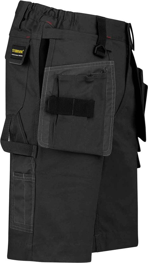 STØRVIK Thijs Pantalon de travail Court Stretch Homme - Extensible - Taille S - Noir