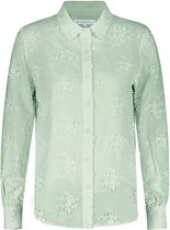 Red Button Blouse Boebie Embroidery Mint L