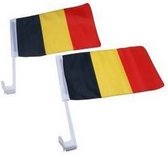 Autovlag 20 x 30 cm rood/geel/zwart 2 stuks