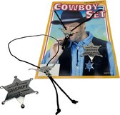 Cowboy verkleed accessoires set met sheriff ster en ketting – 2 delig