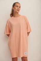 NA-KD Patch Detail T-Shirt Dress Dames Jurk - Maat M