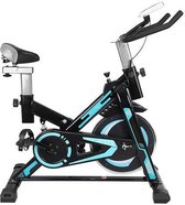 Hometrainer - Revalidatiefiets - Spinning Bike Hometrainer - Blauw/zwart