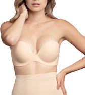 Bye Bra Gala-BH, Zelfklevende bh, Strapless & backless Bh, Onzichtbare Bh, Plak bh, Beige, Cup D