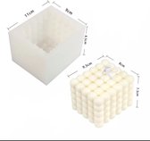 Bubble cube mal - Wit mal - Cube mold - Siliconen Kaars Mold -  kaars vorm