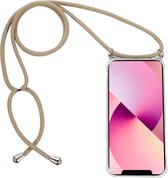 H.K. backcover/achterkant/hoesje met koord umber Samsung Galaxy A71 + Glasfolie