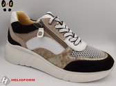 Helioform dames sneaker, H326 beige/zwart/combi, Maat 42