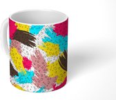 Mok - Koffiemok - Design - Hart - Verf - Kleuren - Mokken - 350 ML - Beker - Koffiemokken - Theemok