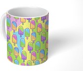 Mok - Koffiemok - Waterijs - Retro - Regenboog - Patroon - Mokken - 350 ML - Beker - Koffiemokken - Theemok