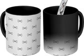Magische Mok - Foto op Warmte Mokken - Koffiemok - Patronen - Strik - Vlinderdas - Jongens - Kinderen - Kids - Jongetje - Magic Mok - Beker - 350 ML - Theemok