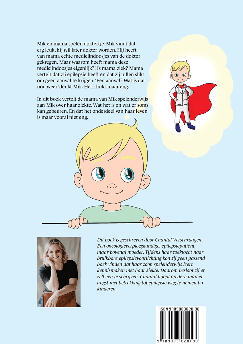 Doktertje Mik - De mama van Mik heeft epilepsie - kinderboek - back cover