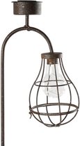 Dream-Living Solarlamp steker LED  verlichting roest-16,5x11,5x90cm