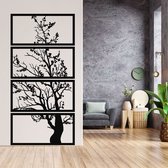 Wanddecoratie | Boom Van Leven / Tree of Life  | Metal - Wall Art | Muurdecoratie | Woonkamer |Zwart| 50x100cm